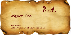 Wágner Ábel névjegykártya