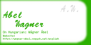 abel wagner business card