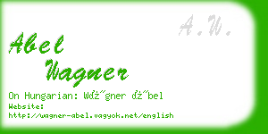 abel wagner business card